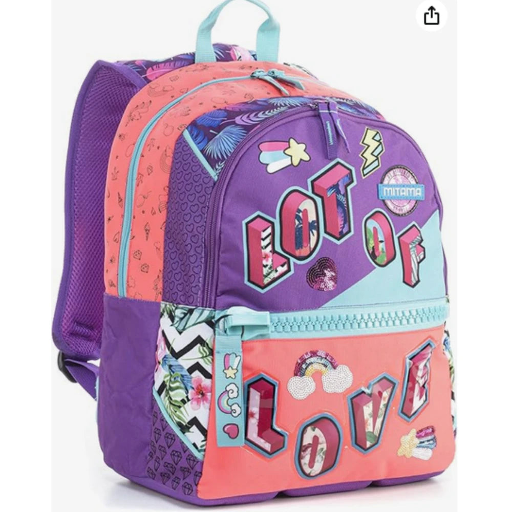 Zaino Scuola Mitama Plus Love Fluo Girl – Con Cappello Omaggio