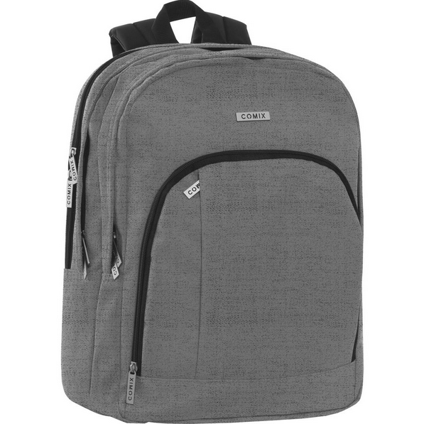 Zaino Organizzato Comix Monocolore – 4 Colori | Nero, Grigio, Viola, Blu
