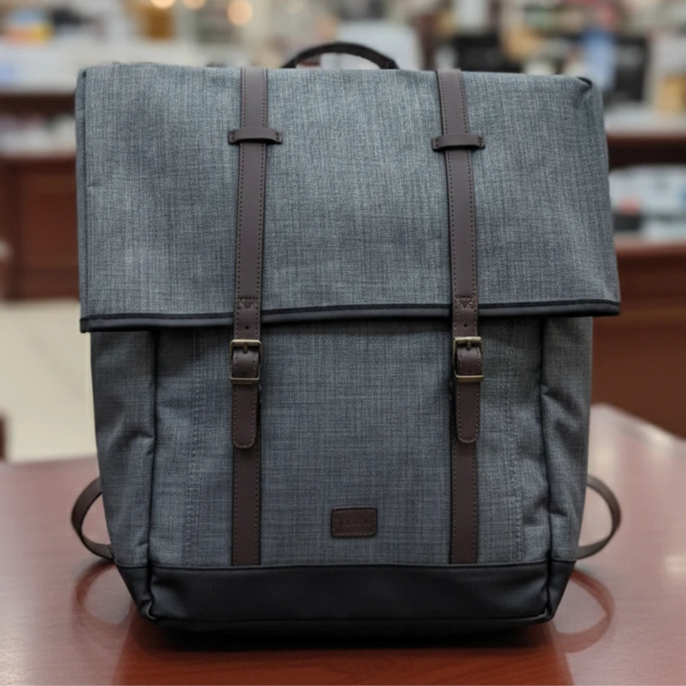 Zaino Rolltop Comix Grigio e Marrone Ufficio - Capienza Espandibile