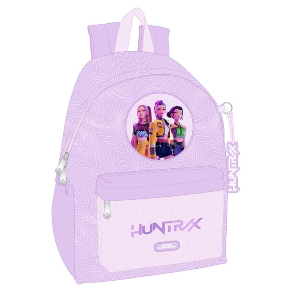 Zaino Porta PC K-Pop Demon Hunters "Iconic" Lilla e Rosa Laptop 14,1" - Safta