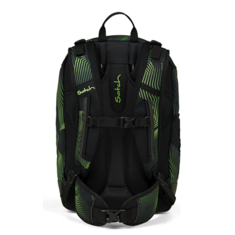 Satch Air Zaino Scuola – Seismic Green (Verde/Nero) | Ultraleggero ed Ergonomico