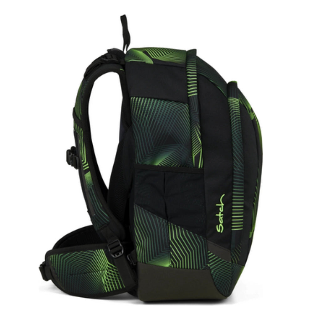 Satch Air Zaino Scuola – Seismic Green (Verde/Nero) | Ultraleggero ed Ergonomico