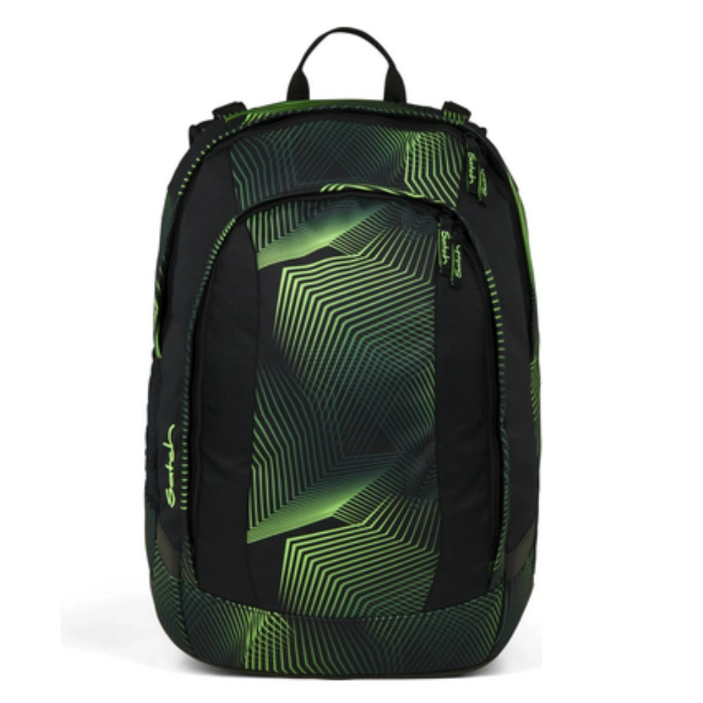 Satch Air Zaino Scuola – Seismic Green (Verde/Nero) | Ultraleggero ed Ergonomico