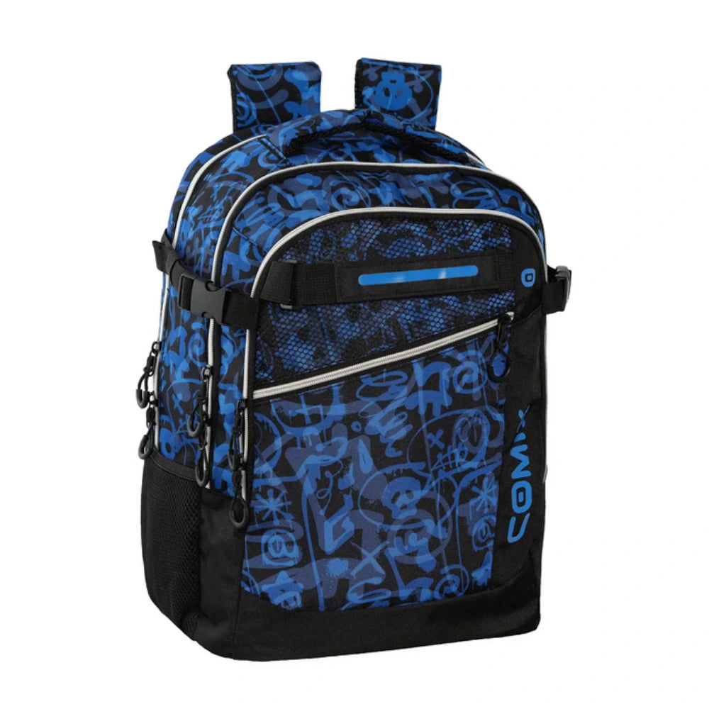 Zaino Scuola Comix WBS 2.0 Street Blu Nero – Ergonomico con Memory Foam