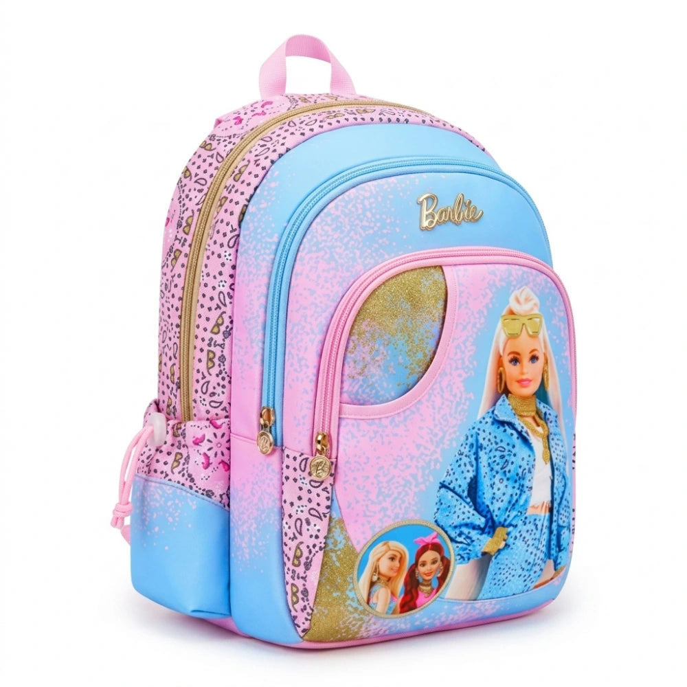 Zaino Scuola Barbie Round Azzurro Rosa — Giochi Preziosi 2026-27