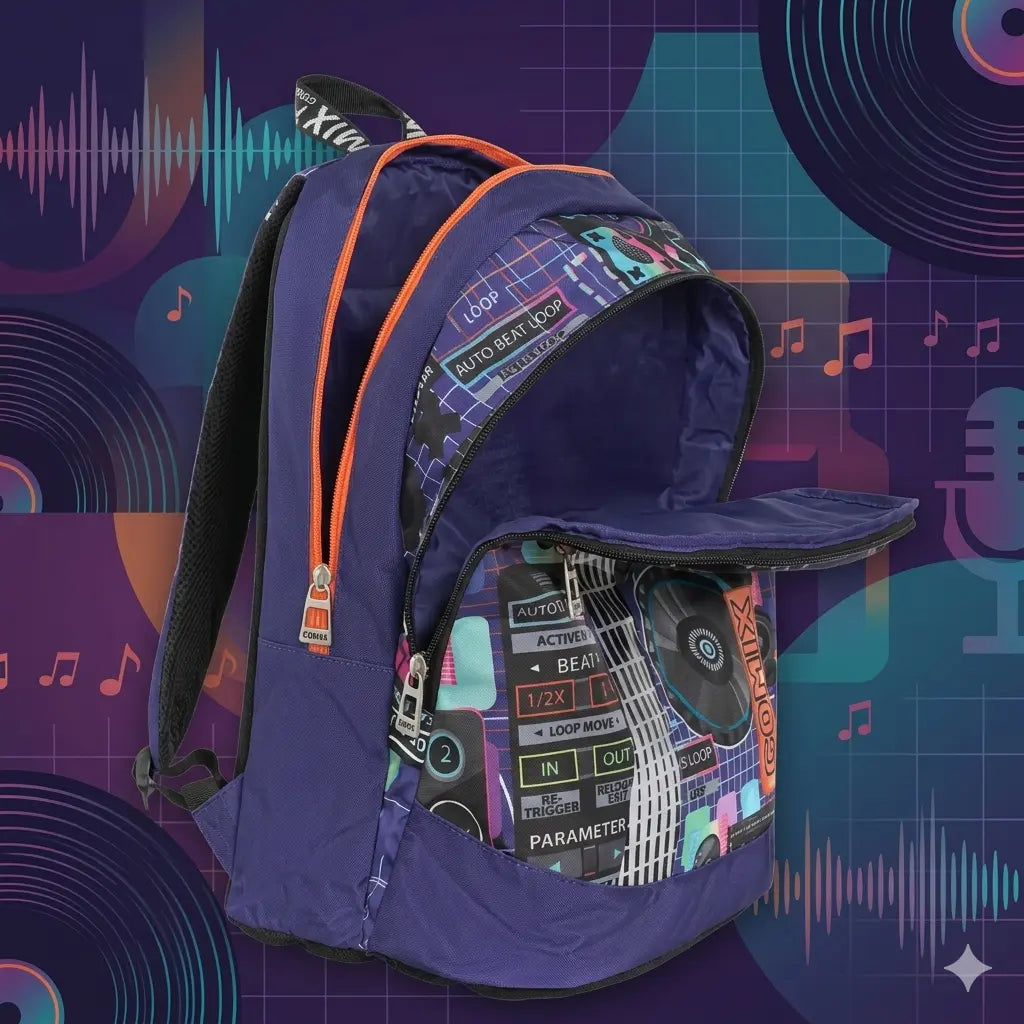 Zaino Organizzato Comix Flash Music – Barra LED + Fondo Rigido
