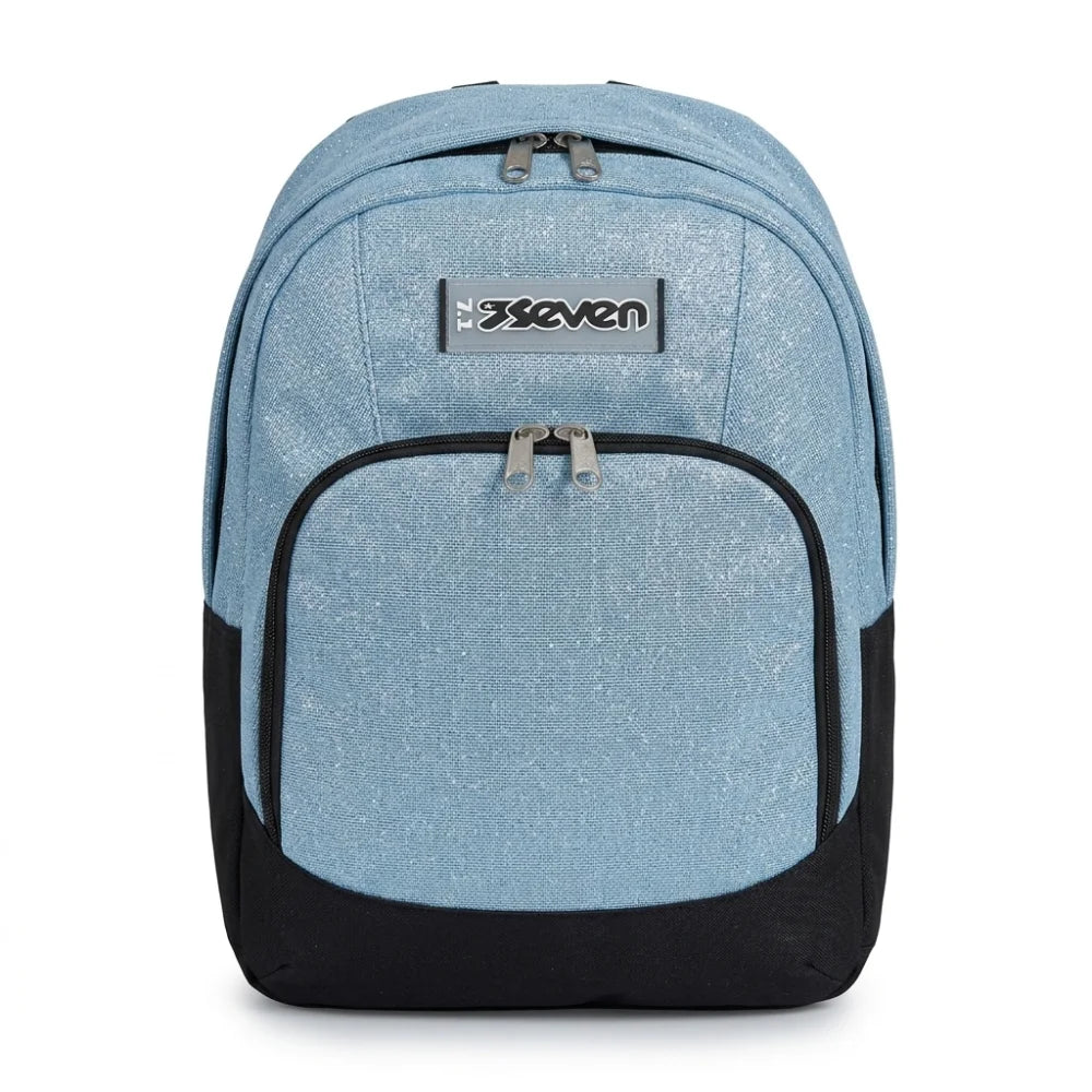 Zaino Seven Made of Stars Azzurro Glitter 2026 – Fondo Rigido