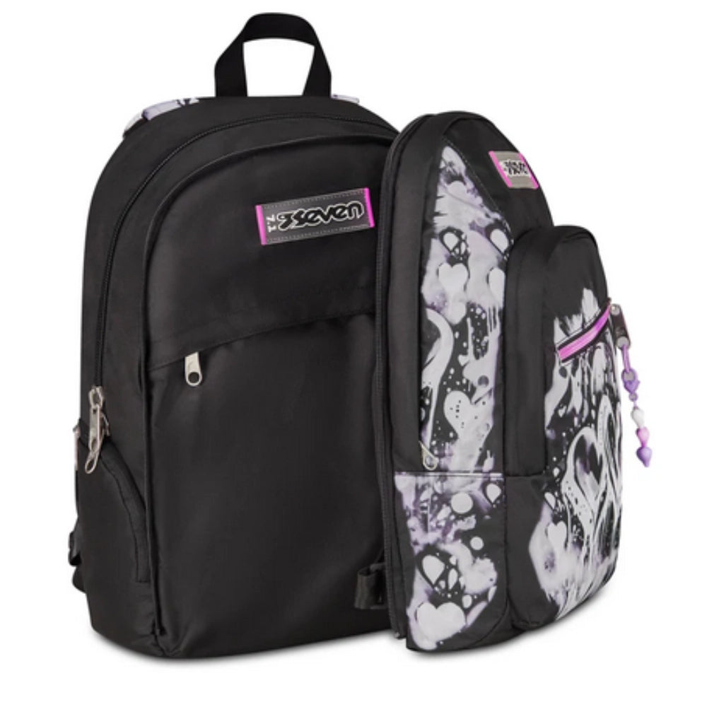 Zaino Seven® Dual Detach 32L – Plumpy Line Girl, Scomparto Staccabile come Zainetto
