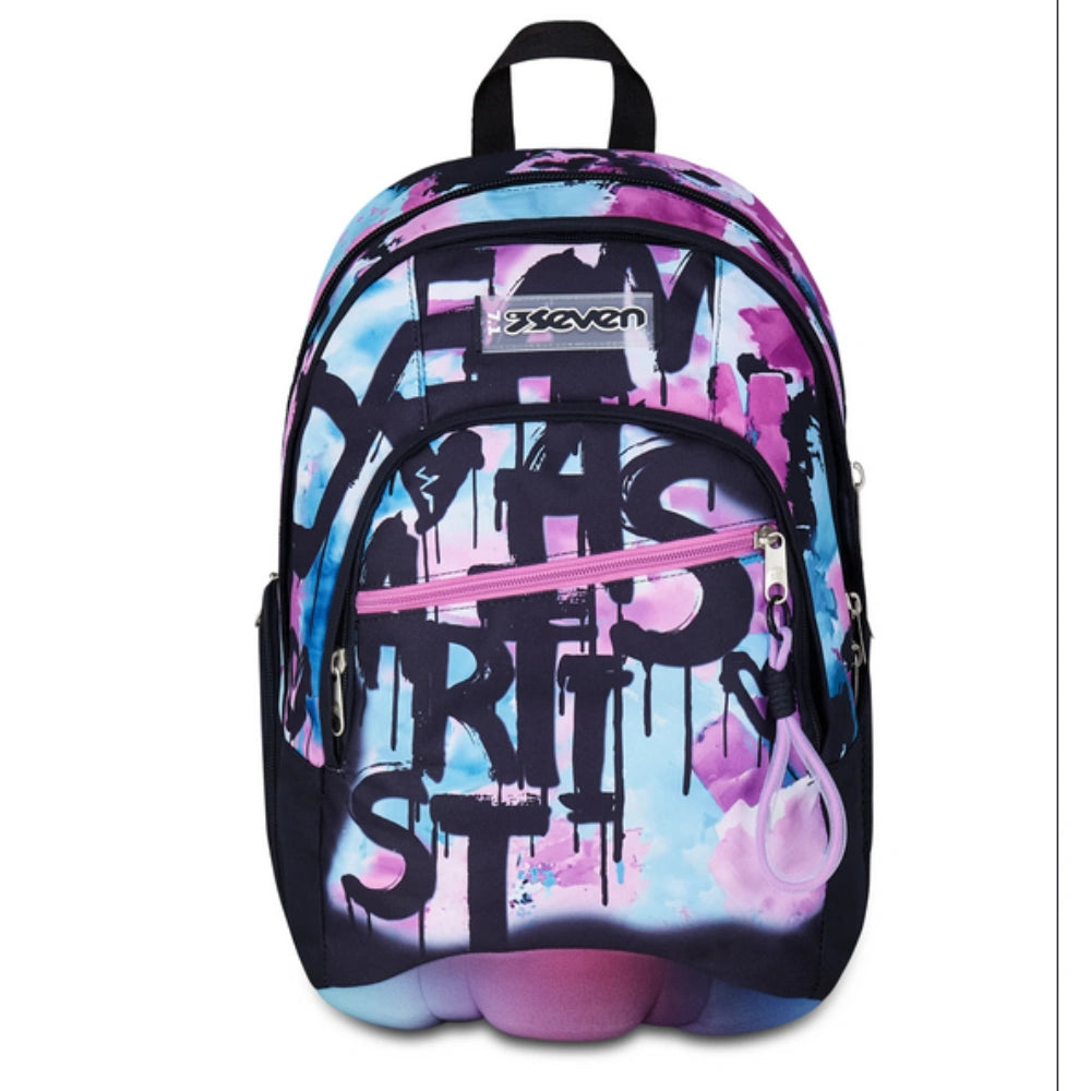 Zaino Seven Dual Quick Graffiti Girl - Doppio Scomparto, Fondo Rigido