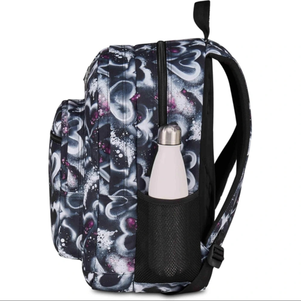 Seven Freethink Girl – Zaino scuola nero con cuori 34L