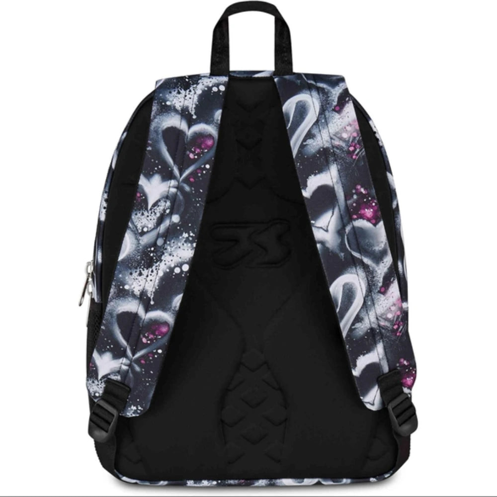 Seven Freethink Girl – Zaino scuola nero con cuori 34L