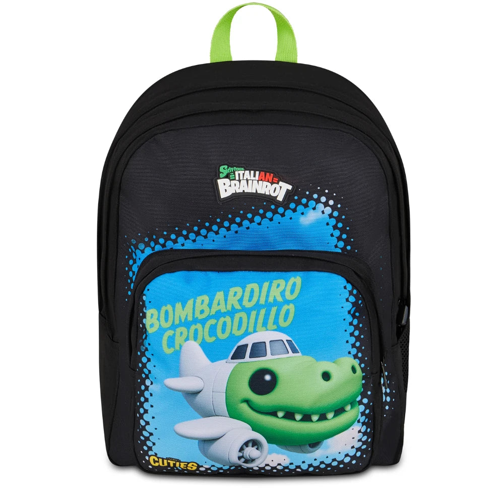 Zaino Italian Brainrot Bombardiro Crocodillo Nero Seven 2026