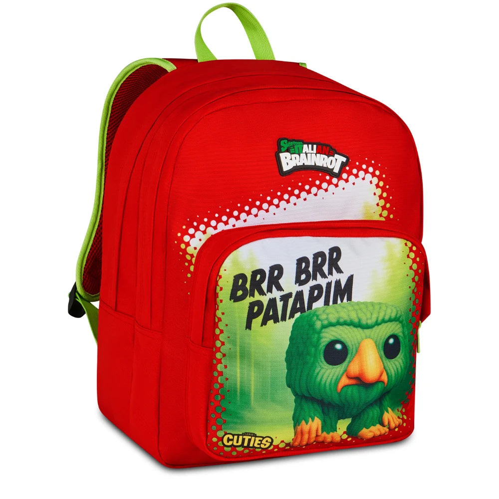 Zaino Italian Brainrot Brr Brr Patapim Rosso Seven 2026