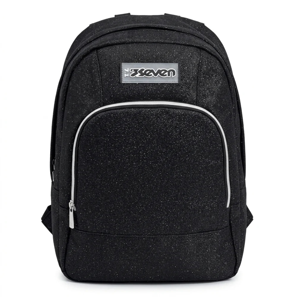 Zaino Seven Made of Stars Nero Glitter 2026 – Fondo Rigido