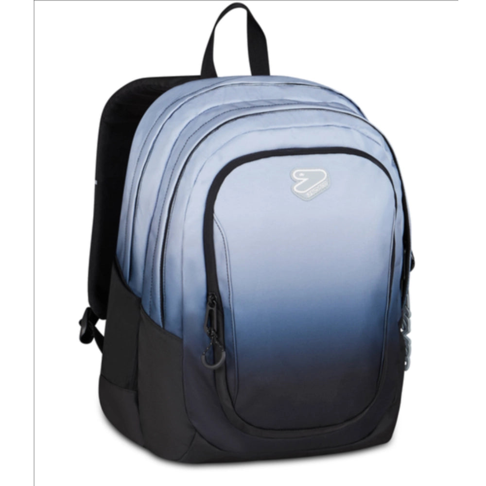 Seven TECH SHADE zaino laterale azzurro nero con borraccia nella tasca in rete e portachiavi Seven