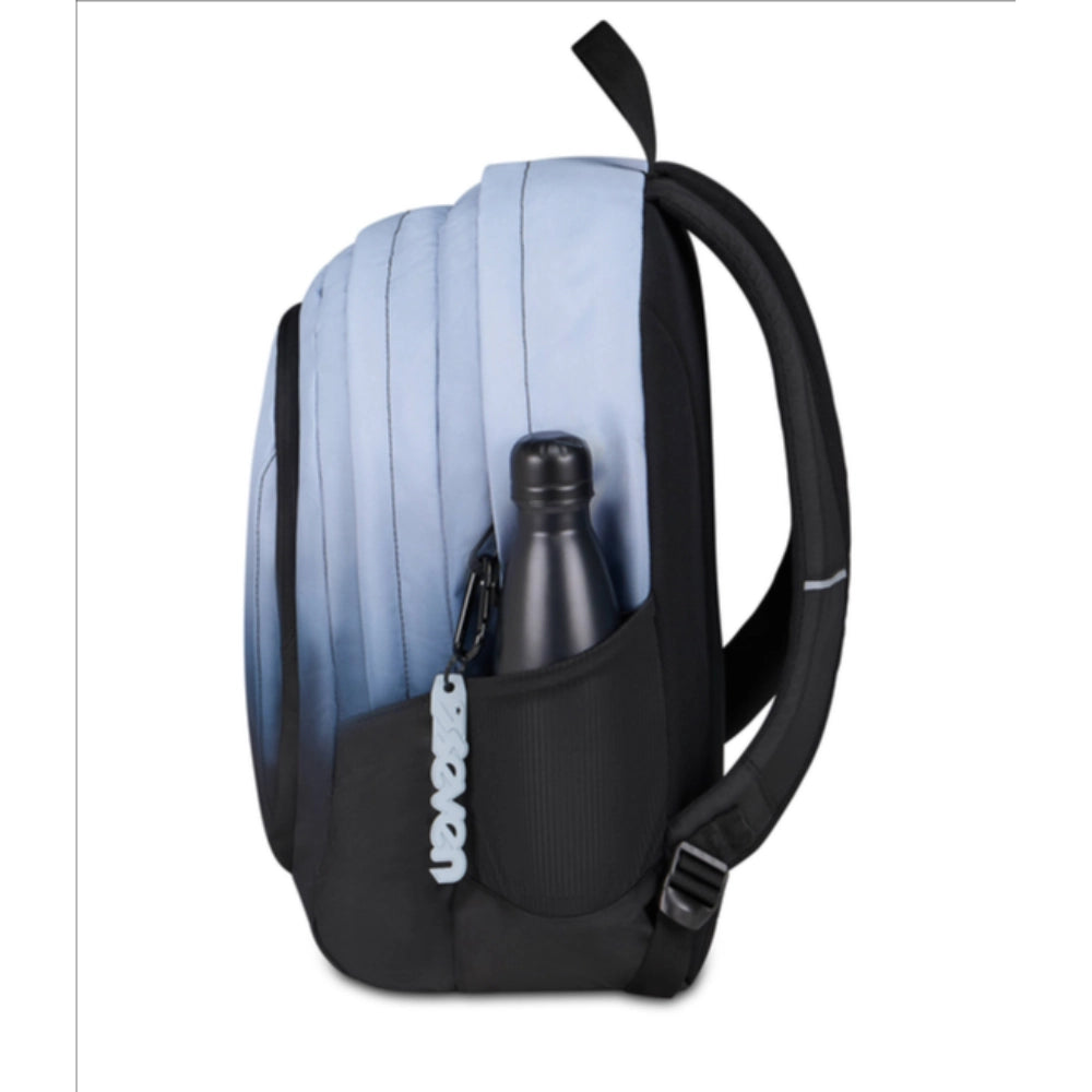 Seven TECH SHADE zaino azzurro nero - interno con vano porta PC tablet imbottito