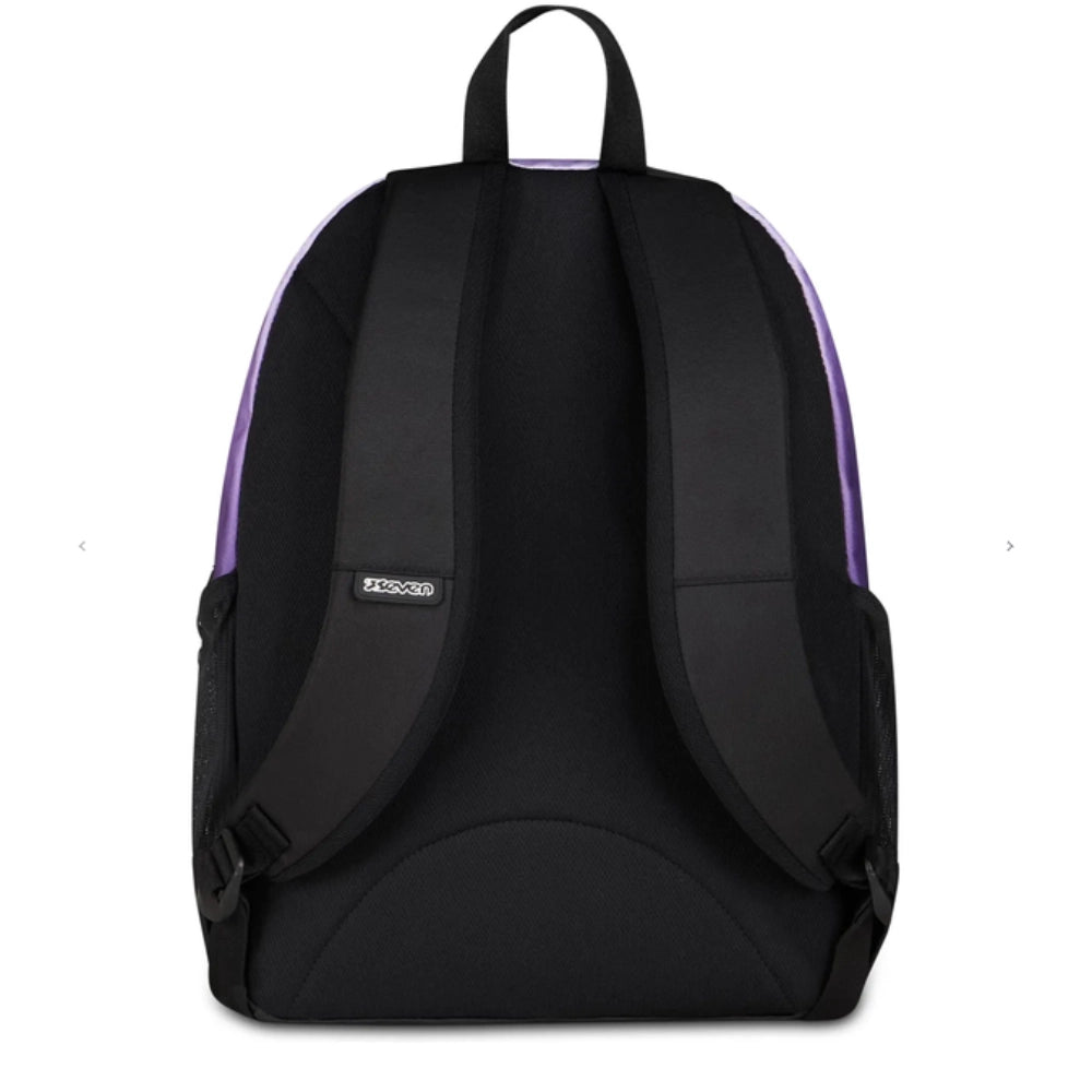 Seven TECH SHADE zaino glicine viola - vista posteriore con schienale imbottito e spallacci in rete