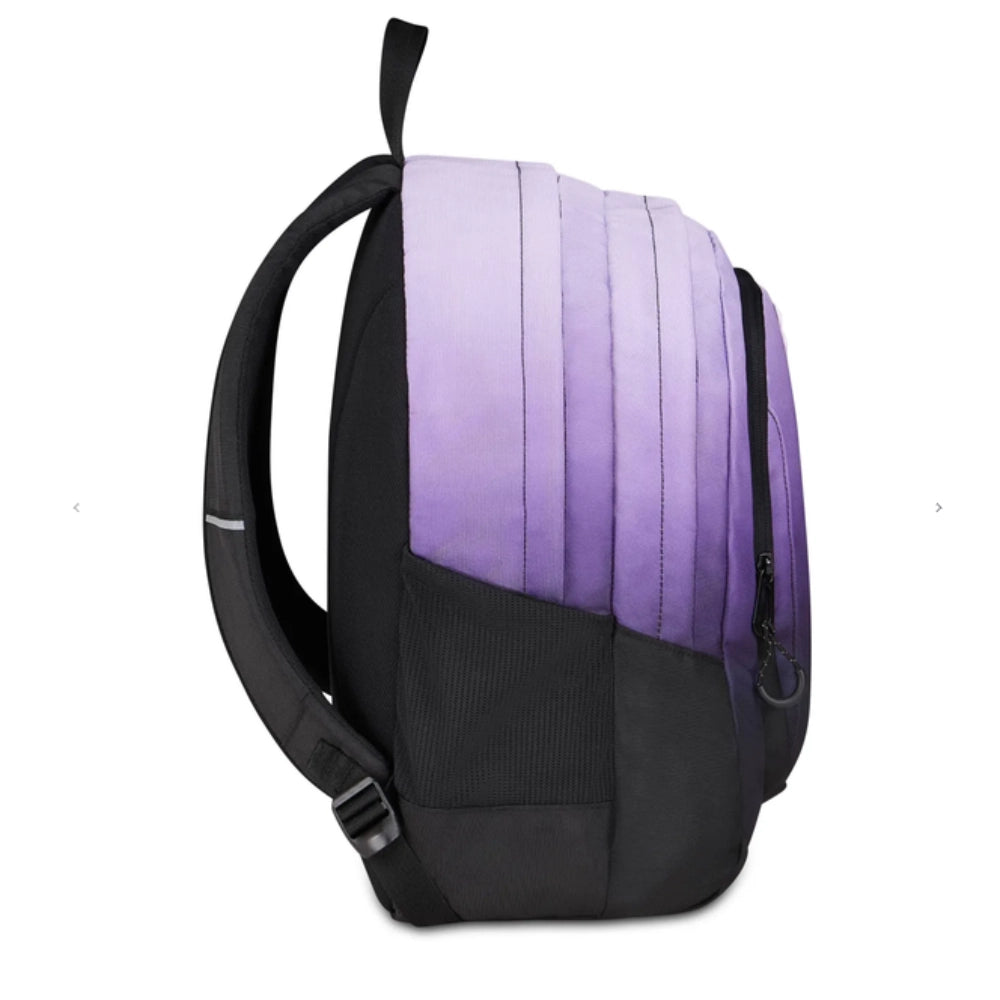 Seven TECH SHADE zaino scuola 29L glicine - vista laterale con tasca porta borraccia in rete