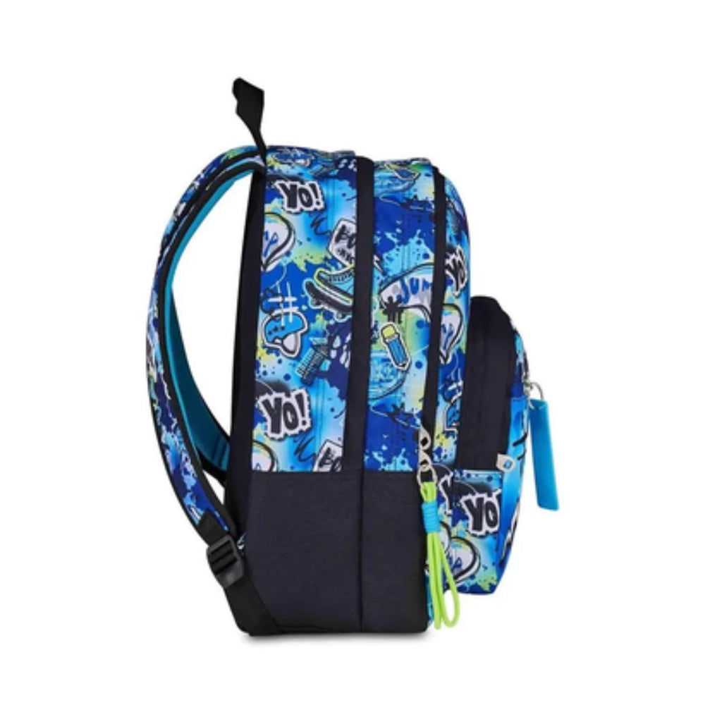 Zaino SJ Gang Ever Cloudy Blue – vista laterale sinistra spallacci imbottiti
