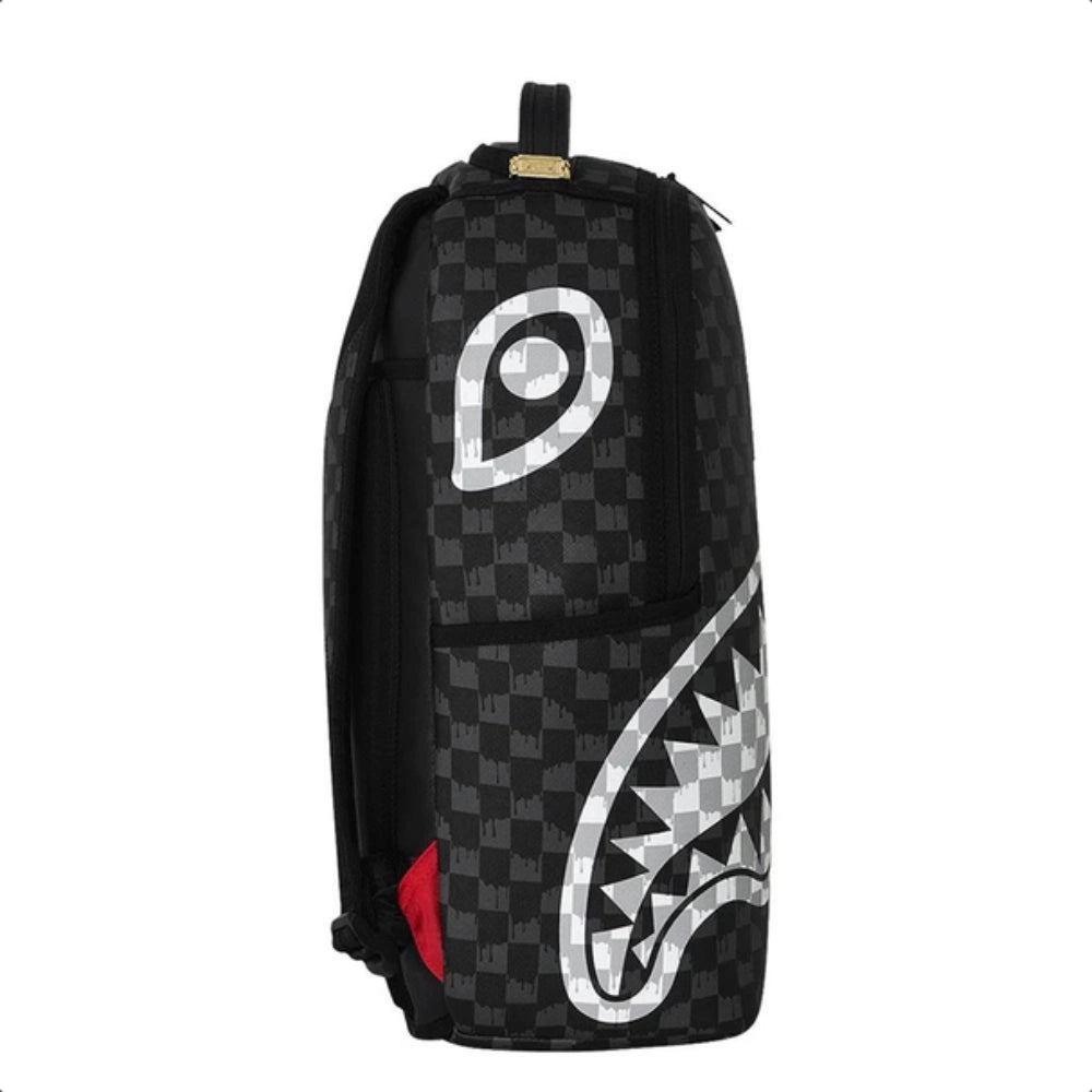 Sprayground Black and White Drip Backpack Nero