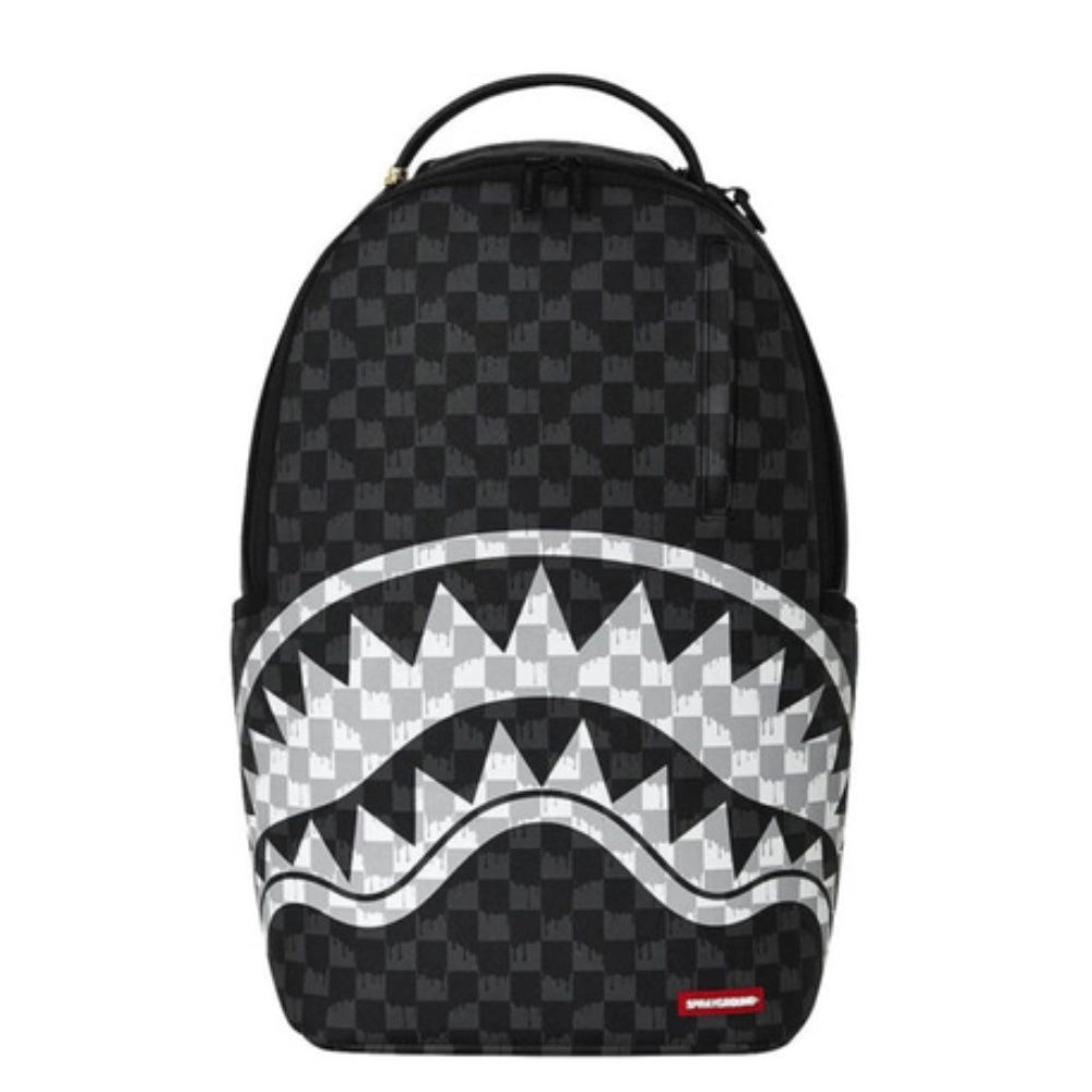Sprayground Black and White Drip Backpack Nero