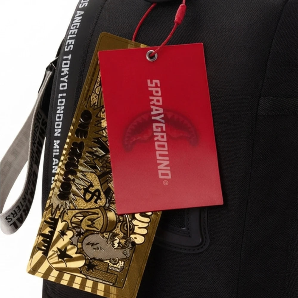 Sprayground Shark Central Printed Zip Zaino Nero
