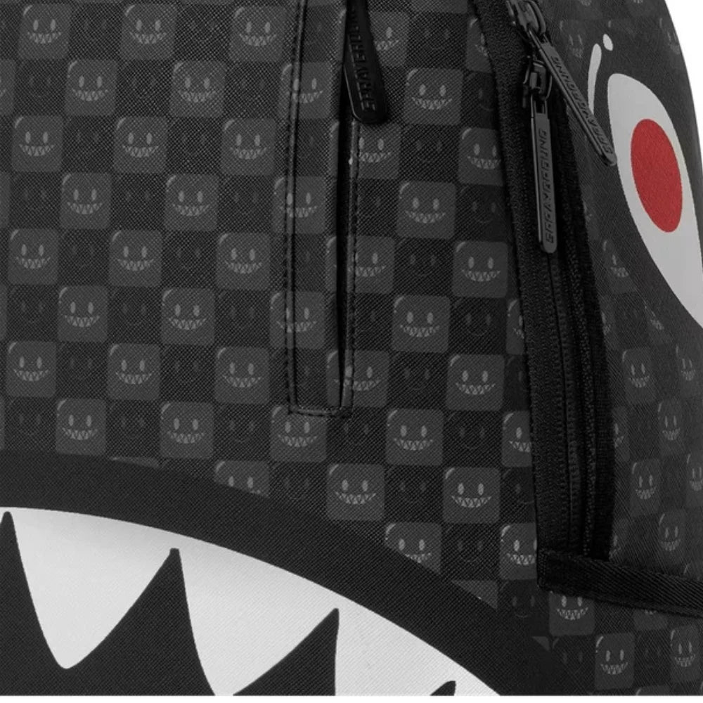 Zaino Sprayground Sharks in Paris WTF Bubbly Black Check – Ecopelle Unisex