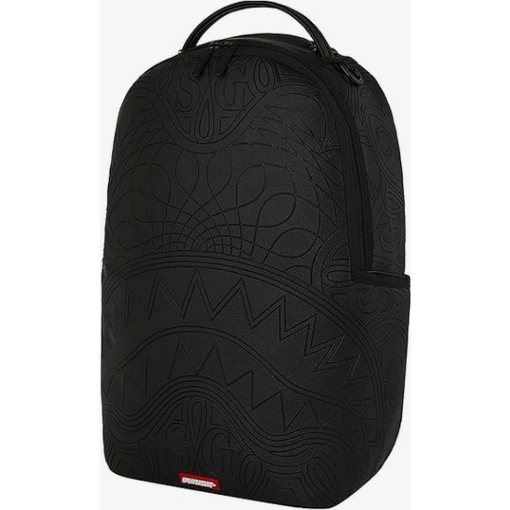 SPRAYGROUND Zaino Uomo Monogramma Tonale In Rilievo E Squalo – Black