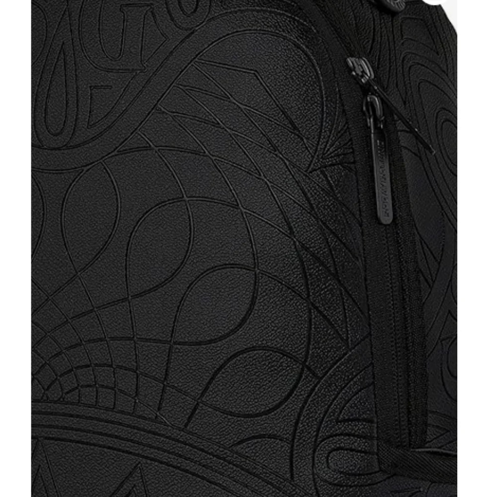 SPRAYGROUND Zaino Uomo Monogramma Tonale In Rilievo E Squalo – Black