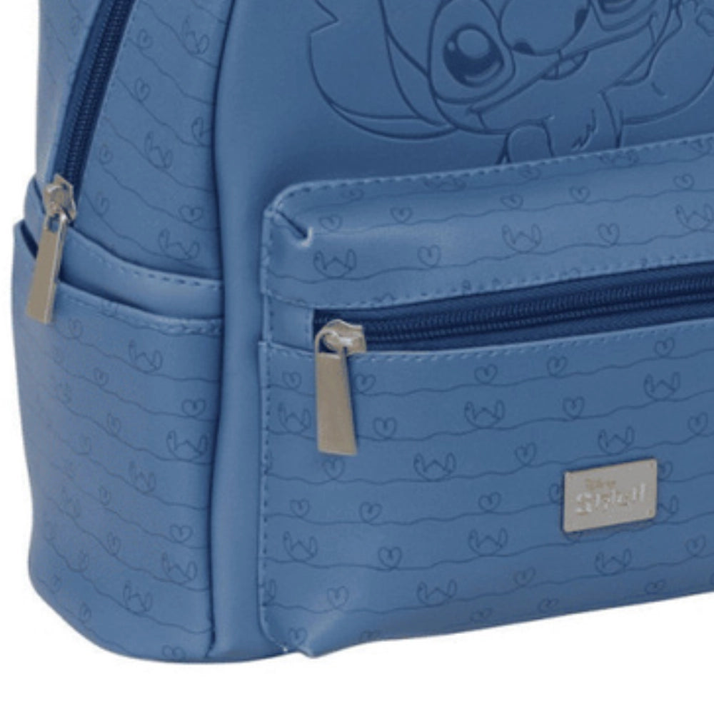 Zaino Stitch Disney Originale Safta in Ecopelle (28x24x12 cm) – Zainetto Mini Teen Donna e Ragazza