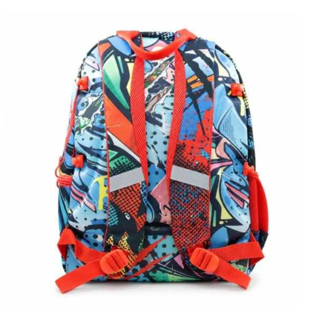 Zaino Scuola Tinta Unita Young Break Away Dream Cross 28 Litri - vista posteriore schienale con 4 clip Crooooss System e spallacci rossi