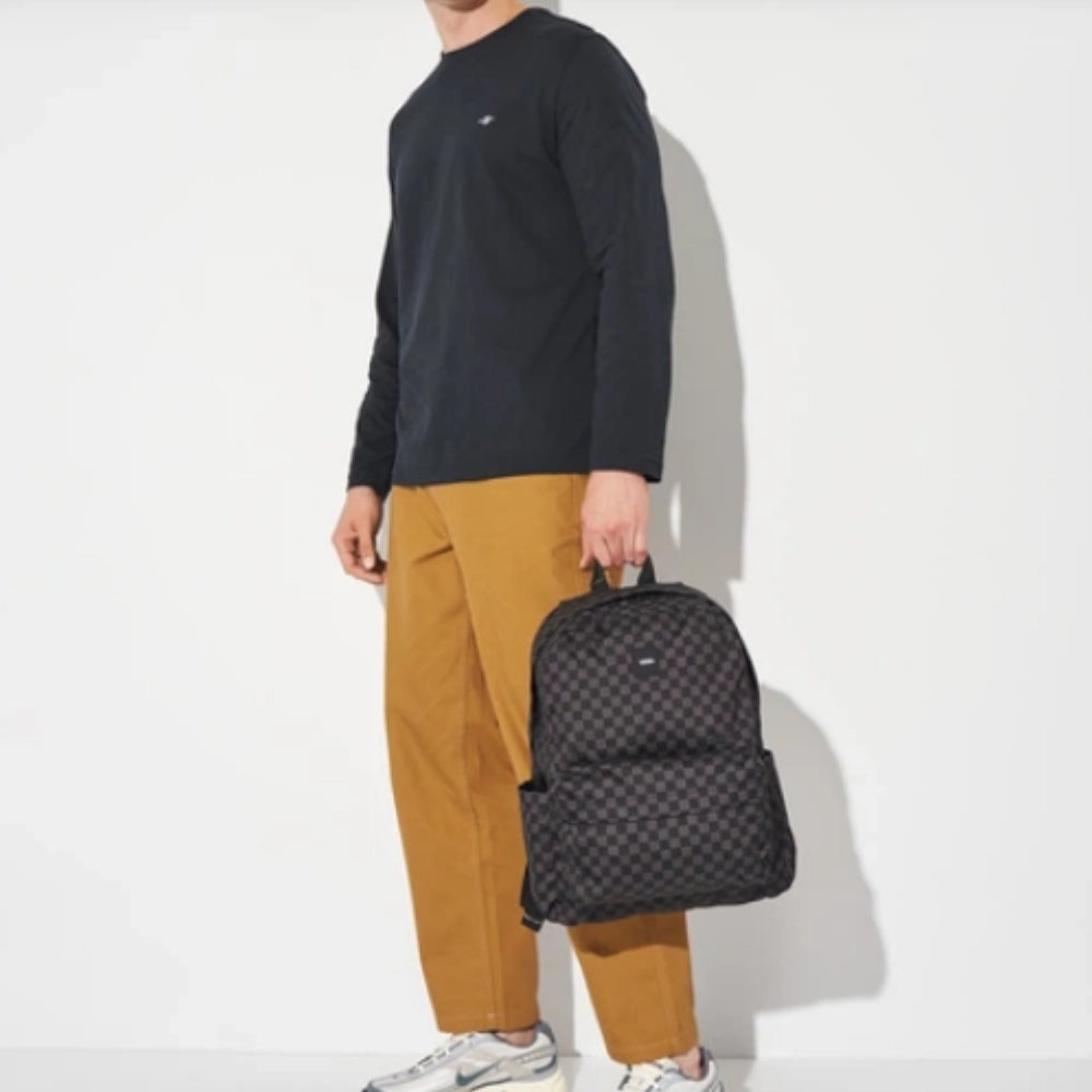 Zaino Vans Old Skool Check Nero e Grigio Scuro Black Charcoal | VN000H4XBA51