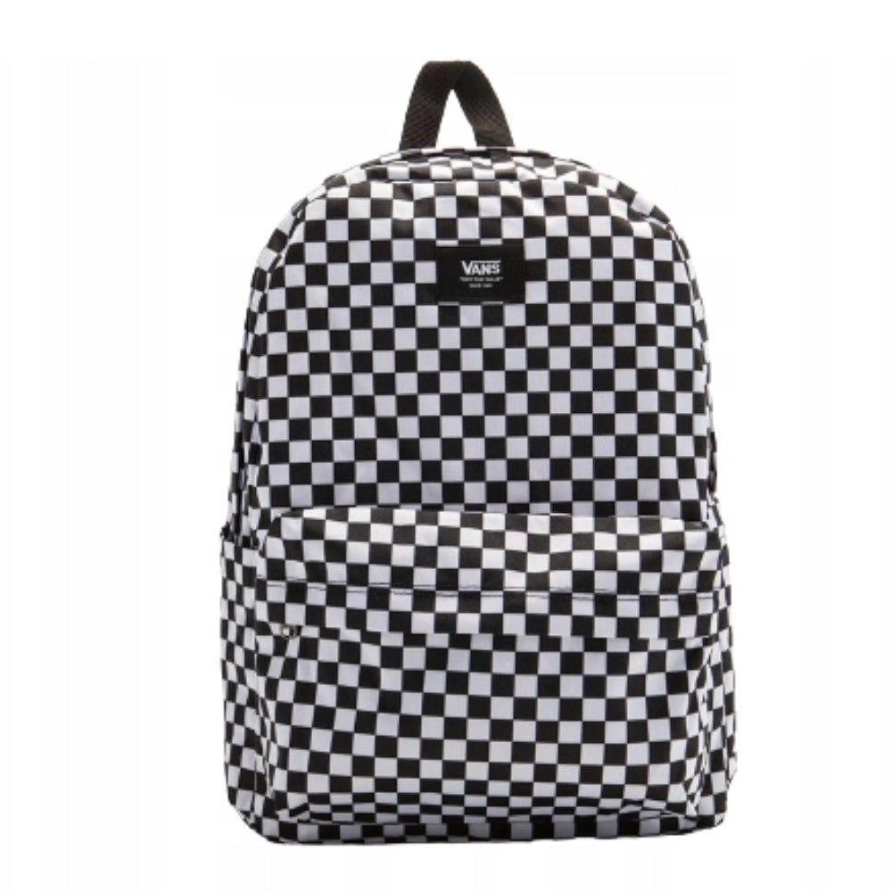 Zaino Vans Old Skool Check con classica fantasia a scacchi bianca e nera, capacità 22 litri con tasca per laptop e porta borraccia giugliano in campania napoli